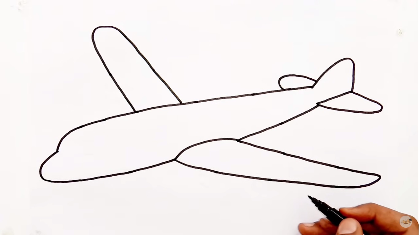 Mudah, 10 Langkah Cara Menggambar Pesawat
