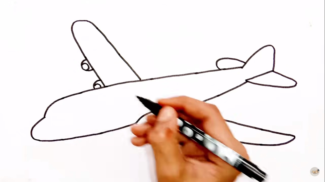 Mudah, 10 Langkah Cara Menggambar Pesawat