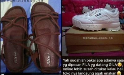 10 Potret Apes Saat Beli Sepatu dan Sandal Online, Bikin Sedih