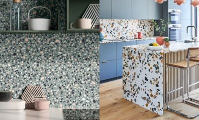 10 Inspirasi Backsplash Dapur dengan Terrazzo, Bikin Eye Catching