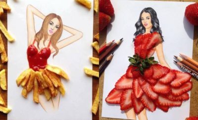 Amazing, 10 Kreasi Dress Menggunakan Makanan Sehari-Hari