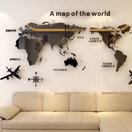 10 Map Dunia untuk Hiasan Dinding, Artistik