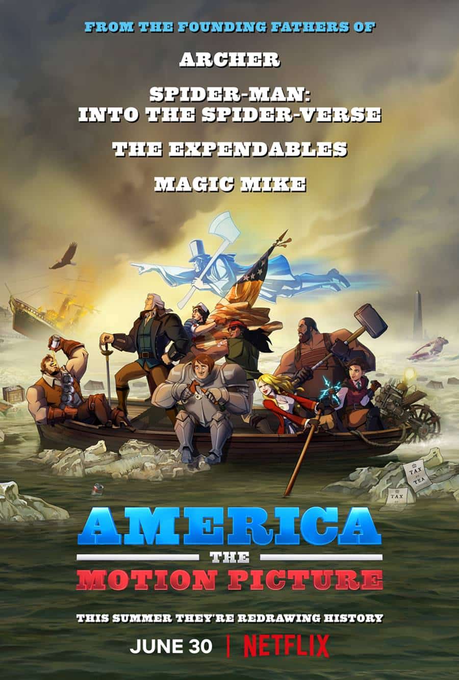 Sinopsis America: The Motion Picture, Animasi Satir George Washington