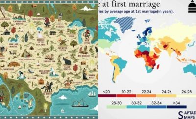 10 Peta Unik yang Ada di Dunia, Ada Peta Umur Menikah