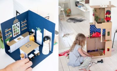 10 DIY Rumah Boneka yang Terbuat dari Karton