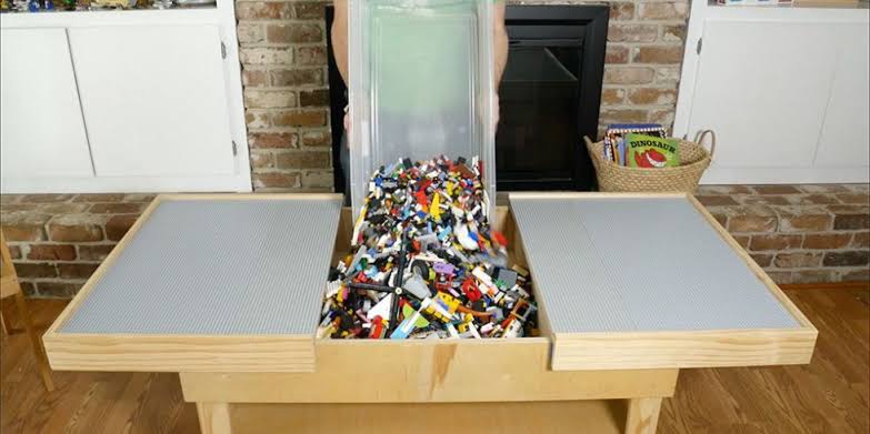 10 Ide Menyimpan Lego di Meja Bermain, Bebas Berantakan