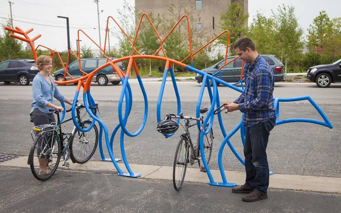 Trendy, 10 Desain Parkir Sepeda dengan Bentuk Tak Biasa