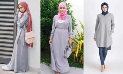 10 Warna Jilbab Cocok dengan Baju Abu-Abu