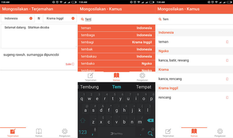 Aplikasi Translate Bahasa Jawa-Indonesia