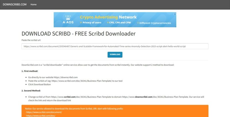 Gunakan situs DownScribd