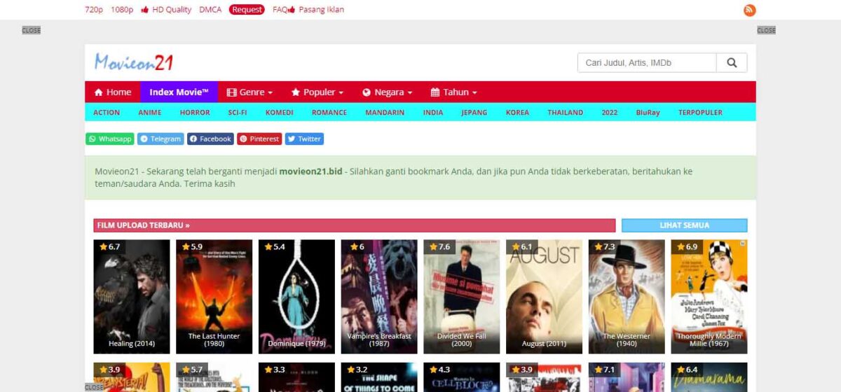 10 Situs Nonton Film Bioskop Gratis Pengganti Indoxxi Subtitle Indonesia