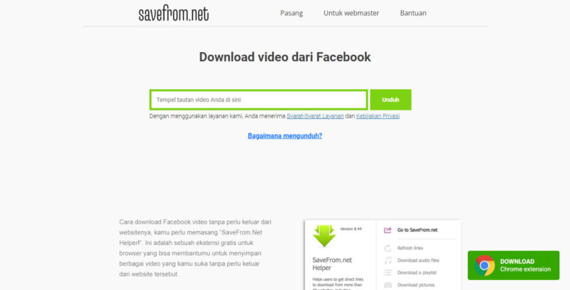 Download video facebook yang di privasi
