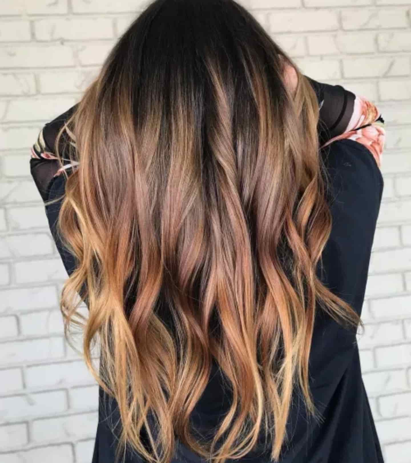 Golden brown ombre