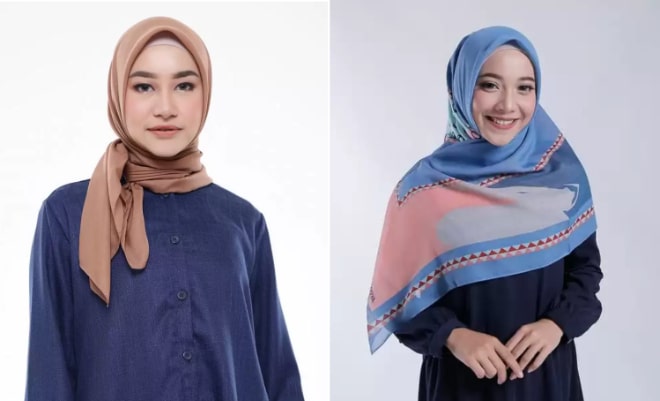 10 Warna Jilbab yang Cocok dengan Baju Navy