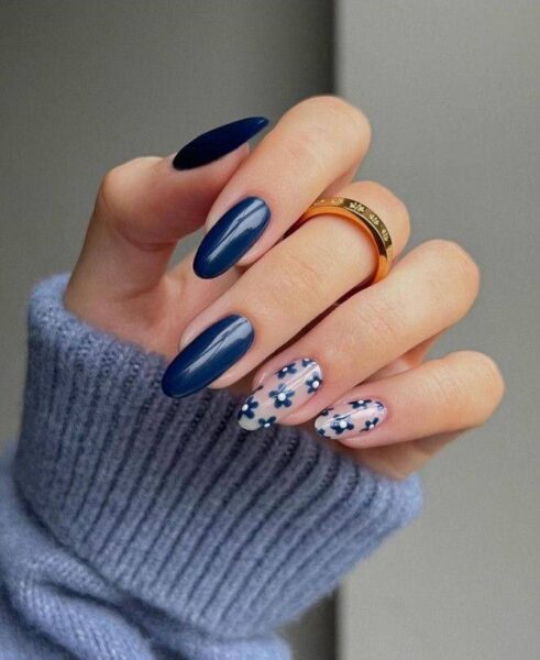 blue floral